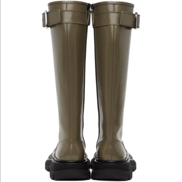 ALEXANDER MCQUEEN LACE UP KNEE HIGH BOOTS